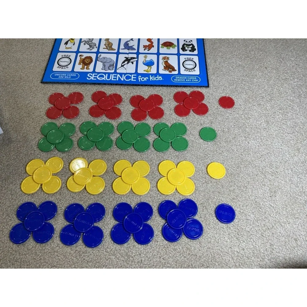 Sequence for Kids Board Game Jax 2018 Animal Strategy Complete